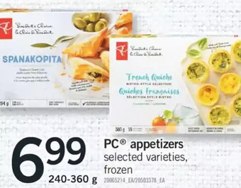 Fortinos Pc appetizers offer