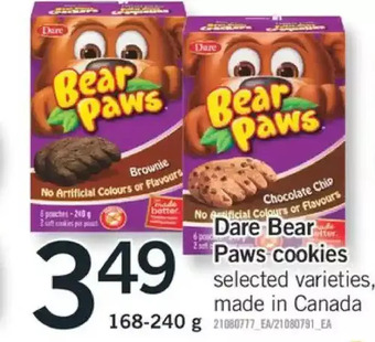 Fortinos Dare bear paws cookies offer