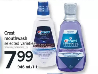 Fortinos Crest mouthwash offer
