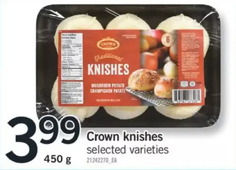 Fortinos Crown knishes offer