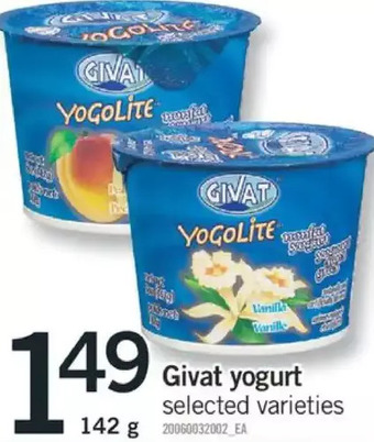 Fortinos Givat yogurt offer