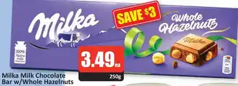 Starsky Milka milk chocolate bar w/whole hazelnuts offer