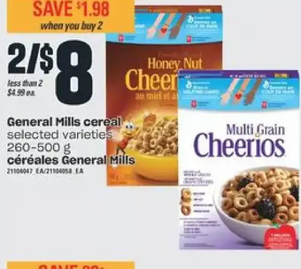 Valu-mart General mills cereal offer