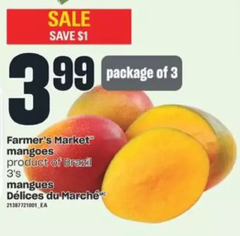 Valu-mart Farmer's market mangoes offer