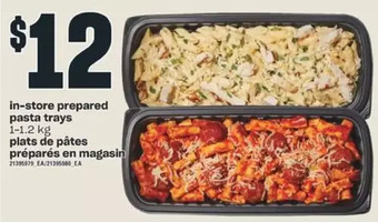 Valu-mart In-store prepared pasta trays offer