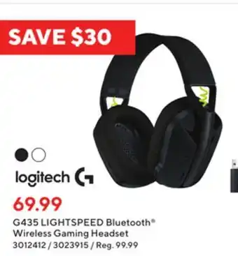 Staples Logitech g435 lightspeed bluetooth wireless gaming headset offer