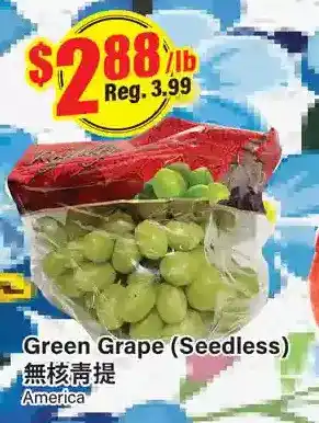 Btrust Supermarket Green grape offer