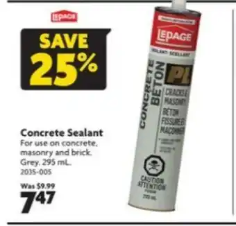 Home Hardware Concrete Sealant offer