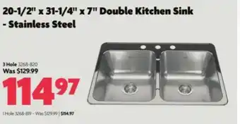 Home Hardware Double Kitchen Sink - Stainless Steel offer