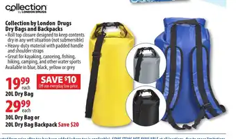 London Drugs Collection By London Drugs Dry Bags And Backpacks offer