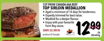 Farm Boy Top Sirloin Meddalion offer
