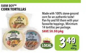 Farm Boy Corn Tortillas offer