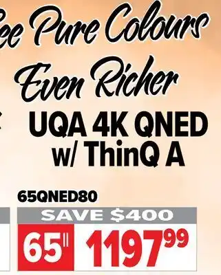 2001 Audio Video Lg 65" 4k qned tv offer