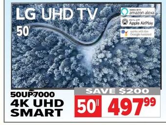 2001 Audio Video Lg 50" 4k uhd smart tv offer