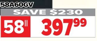 2001 Audio Video Hisense 58" 4k uhd vidaa hdr smart bluetooth tv offer