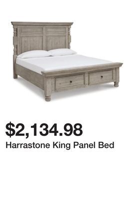 Ashley Furniture Harrastone king panel bed offer