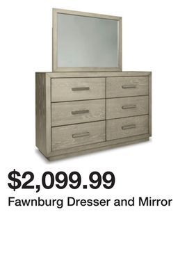 Ashley Furniture Fawnburg dresser and mirror offer