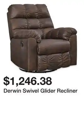 Ashley Furniture Derwin swivel glider recliner offer