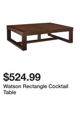 Ashley Furniture Watson rectangle cocktail table offer