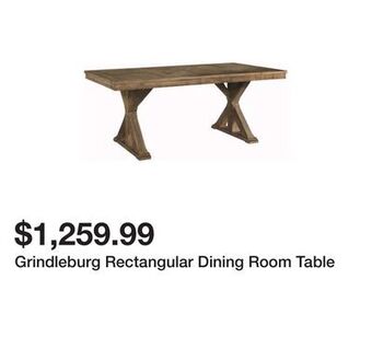 Ashley Furniture Grindleburg rectangular dining room table offer
