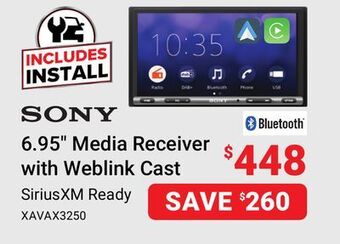 Visions Electronics Sony 6.95" media receiver with weblink cast offer
