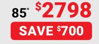 Visions Electronics Sony native 120hz panel 85" x90k smart tv offer