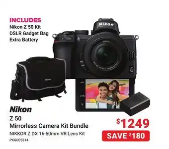 Visions Electronics Nikkor z 50 mirrorless camera kit bundle offer