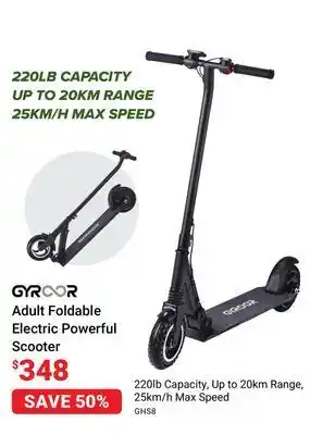 Visions Electronics Gyroor adult foldable electric powerful scooter offer