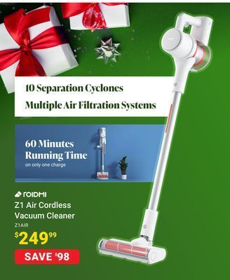 Visions Electronics Roidmi z1 air cordless vacuum cleaner offer