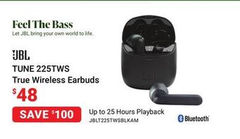 Visions Electronics Jbl tune 225tws true wireless earbuds offer