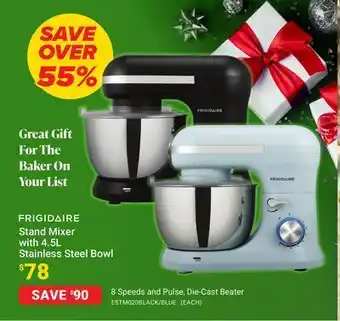 Visions Electronics Frigidaire stand mixer with 4.5l stainless offer