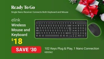 Visions Electronics Elink wireless mouse and keyboard offer