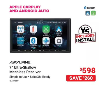 Visions Electronics Alpine 7" ultra-shallow mechless receiver offer