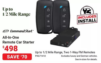 Visions Electronics All-in-one remote car starter offer