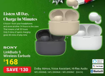 Visions Electronics Sony linkbuds s wireless earbuds offer