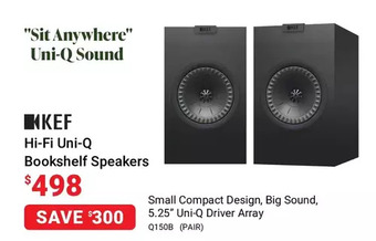 Visions Electronics Kef hi-fi uni-q bookshelf speakers offer