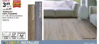 Lowe's Duraclic Vinyl Fllooring offer