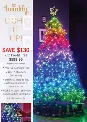 The Brick Twinkly 7.5' app-controlled pre-lit christmas tree with led lights - twt400spp-bus offer