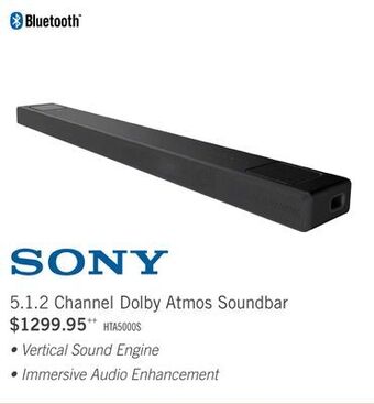 The Brick Sony 5.1.2-channel dolby atmos soundbar - ht-a5000 offer