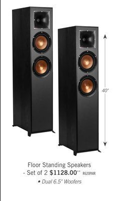 The Brick Klipsch® r-620f 100w tower speakers, set of 2 offer