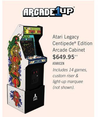 The Brick Arcade1up atari legacy centipede® edition arcade cabinet with riser offer