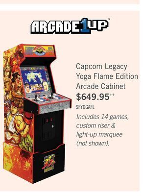 The Brick Arcade1up capcom legacy yoga flame edition arcade cabinet with riser offer