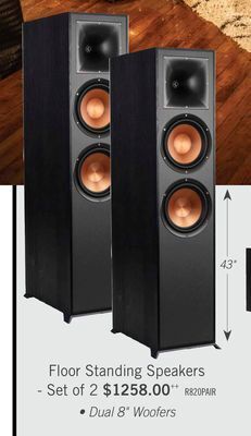 The Brick Klipsch r-820f floor standing speaker - set of two offer