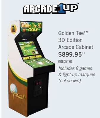 The Brick Arcade1up golden tee™ 3d edition arcade cabinet offer