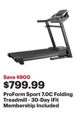 Best Buy Proform sport 7.0c folding treadmill - 30-day ifit membership included offer