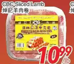 Foody World Cbc sliced lamb offer