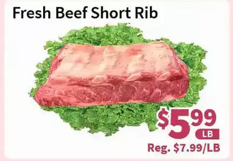 Blue Sky Supermarket Fresh beef short rib offer