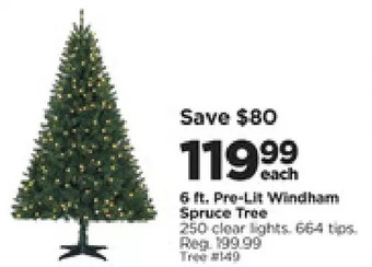 Michaels 6 ft. pre-lit windham spruce tree offer