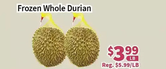 Blue Sky Supermarket Frozen whole durian offer