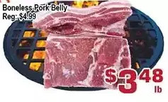 Top Food Supermarket Boneless pork belly offer